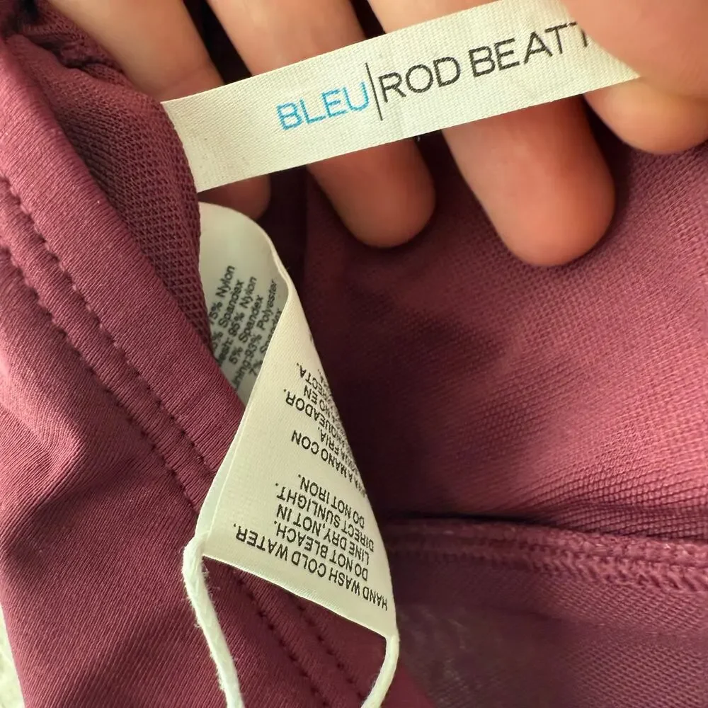 Bleu Rod Beattie Don’t Mesh With Me Pomegranate Halter One Piece Swimsuit Size 8